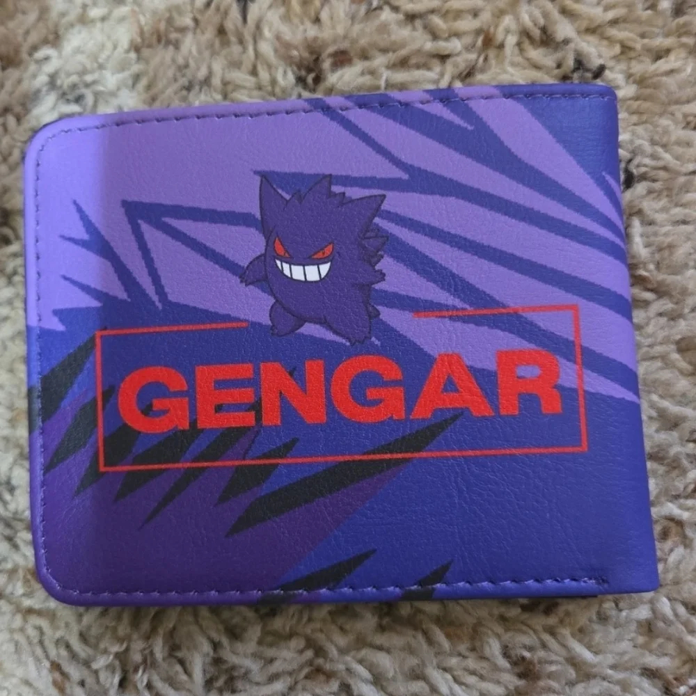 New gengar pokemon anime manga leather wallet